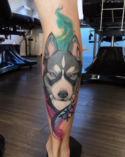 tatuaggio Siberian husky 41