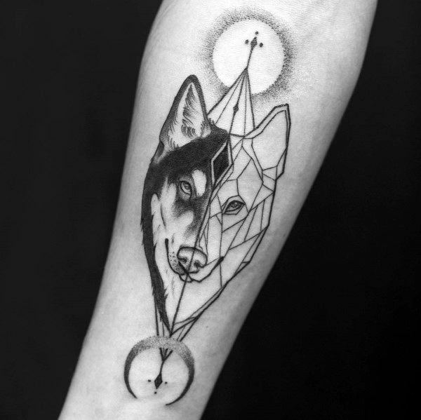 tatuaggio Siberian husky 45