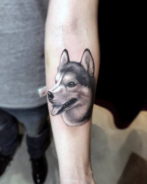 tatuaggio Siberian husky 75