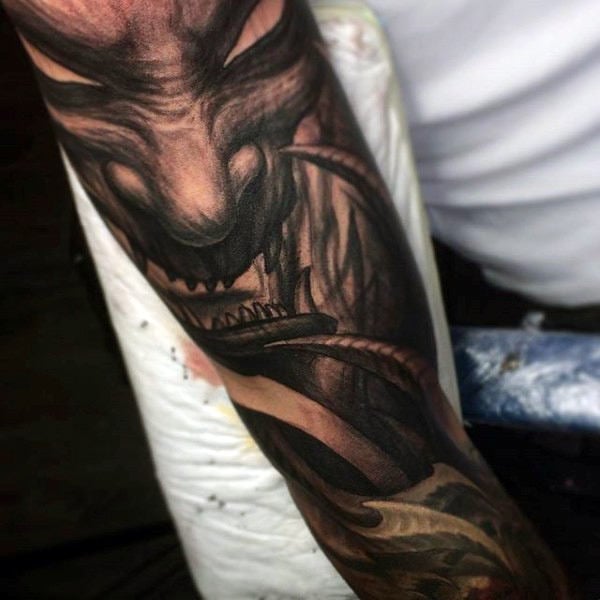 tatuaggio demone diavolo 155