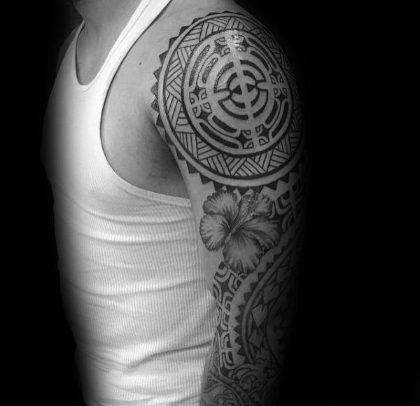tatuaggio fiore ibisco 13