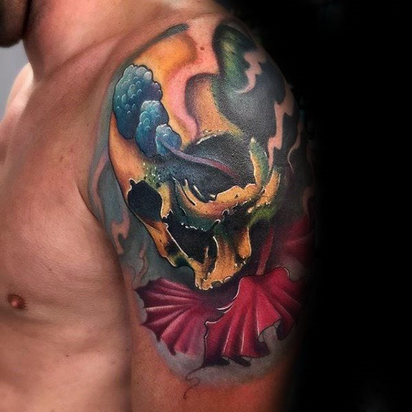 tatuaggio fiore ibisco 19