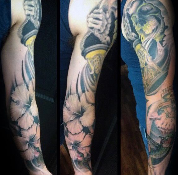 tatuaggio fiore ibisco 25