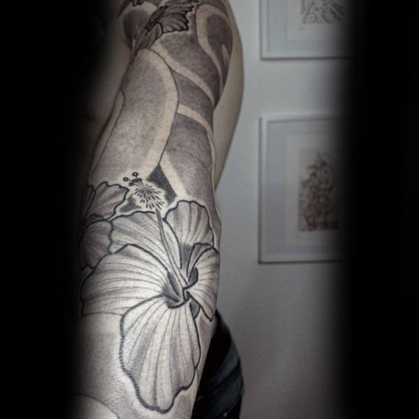 tatuaggio fiore ibisco 31
