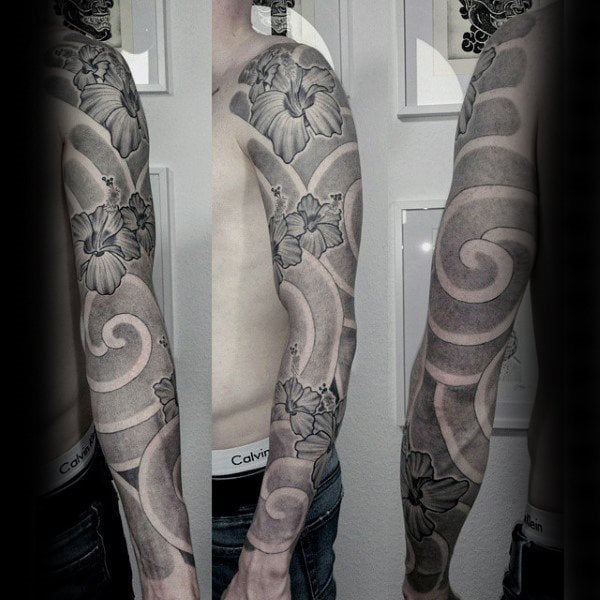 tatuaggio fiore ibisco 35