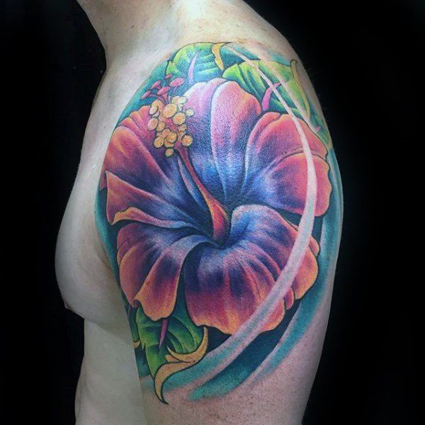 tatuaggio fiore ibisco 41