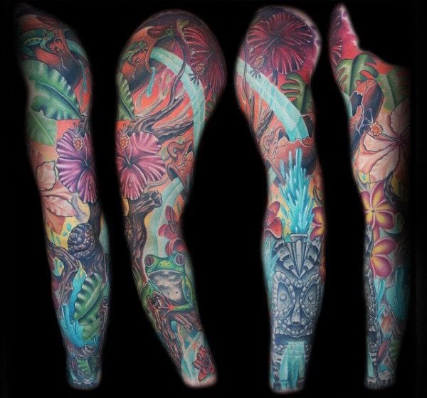 tatuaggio fiore ibisco 57