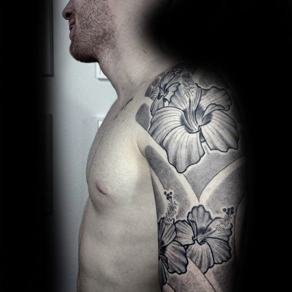 tatuaggio fiore ibisco 79
