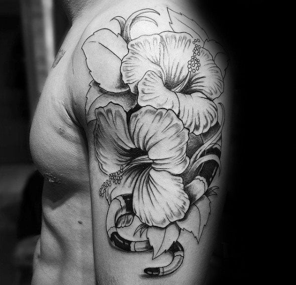 tatuaggio fiore ibisco 85