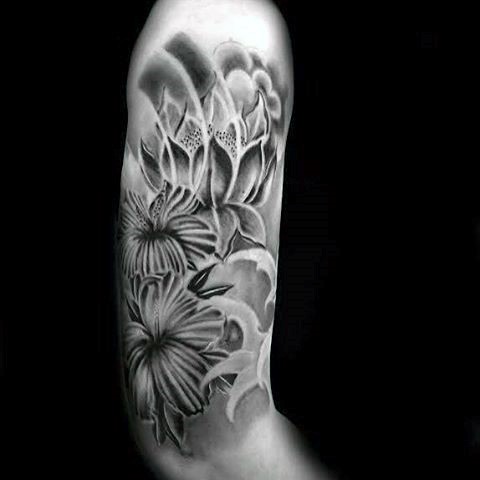 tatuaggio fiore ibisco 95