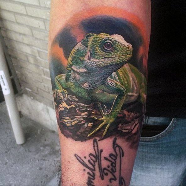 tatuaggio iguana 34