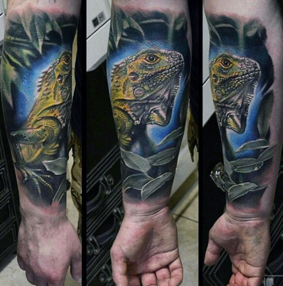 tatuaggio iguana 40