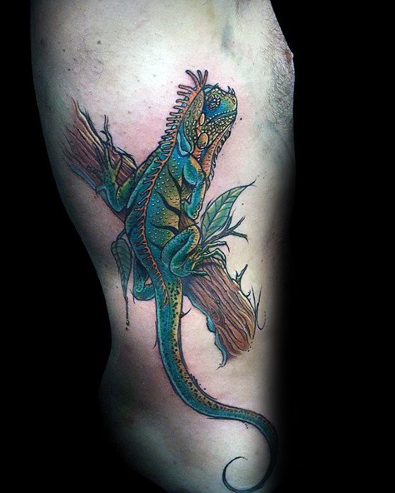 tatuaggio iguana 49