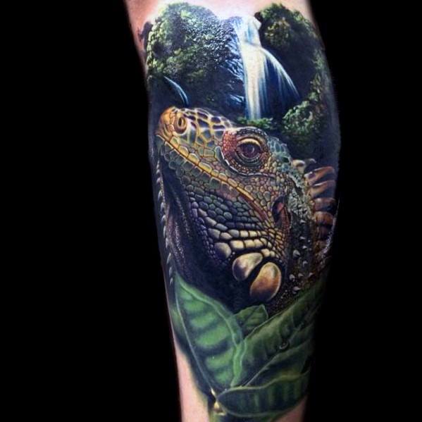 tatuaggio iguana 70