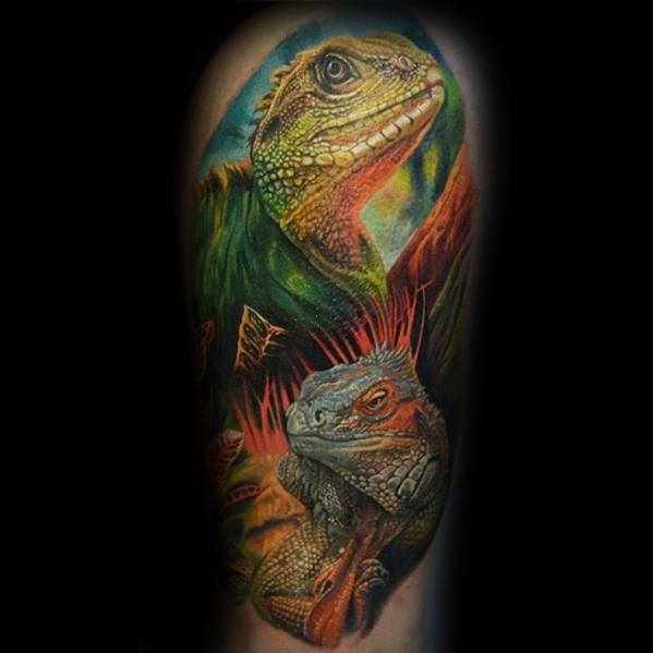 tatuaggio iguana 91