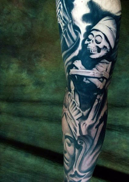 tatuaggio scheletro 45