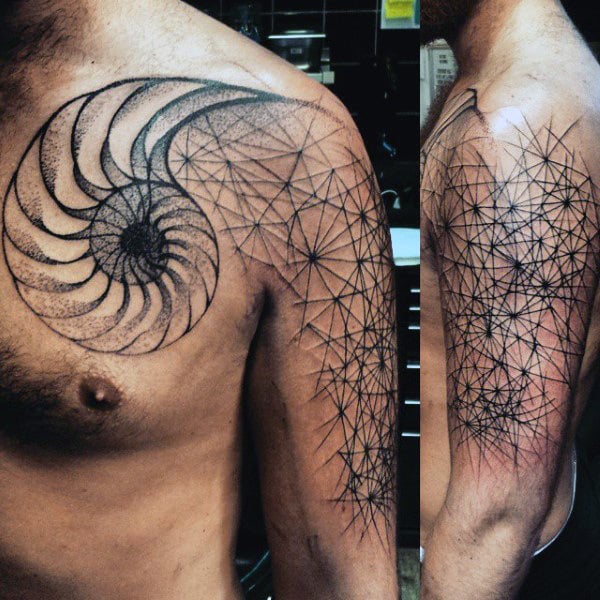 tatuaggio spirale aurea fibonacci 35