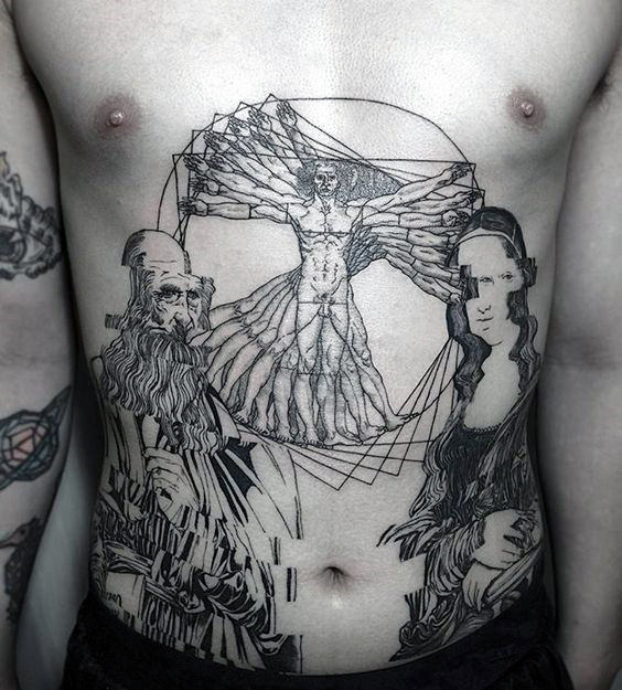 tatuaggio uomo vitruviano 29