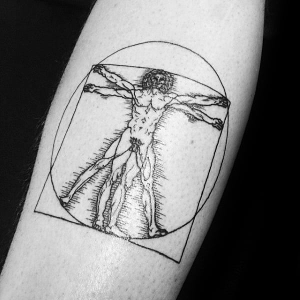 tatuaggio uomo vitruviano 51