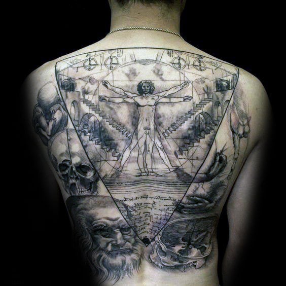 tatuaggio uomo vitruviano 61