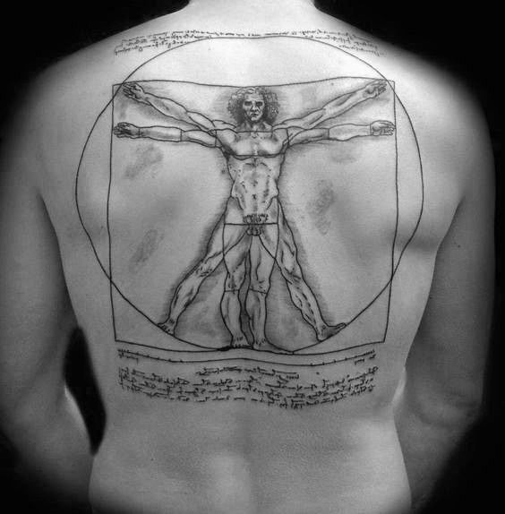 tatuaggio uomo vitruviano 63