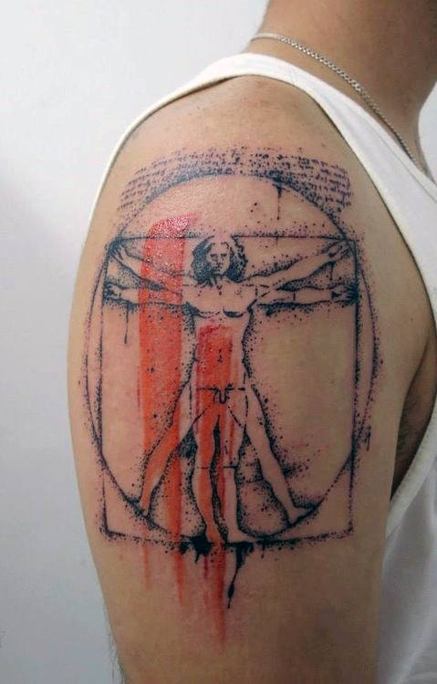 tatuaggio uomo vitruviano 71