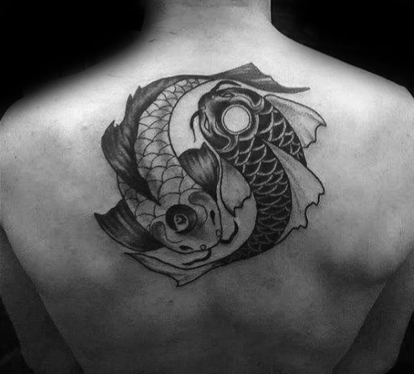 tatuaggio carpa koi yin yang 49