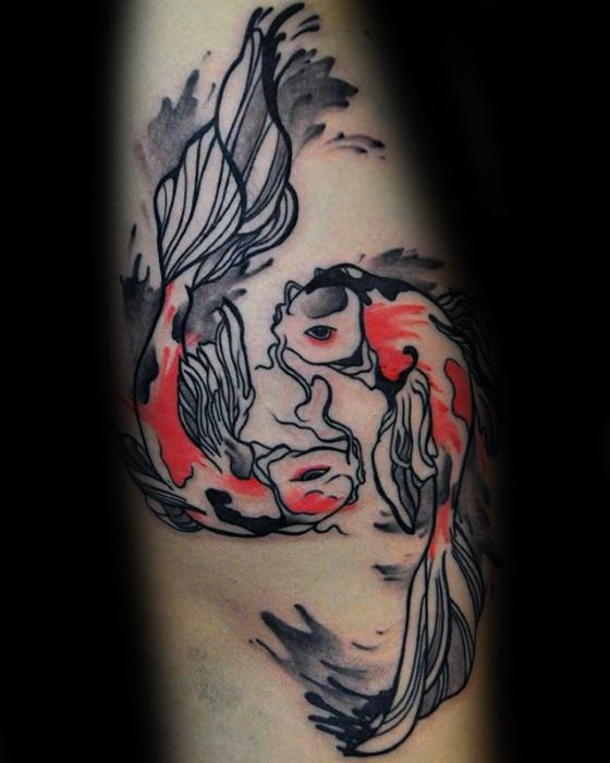 tatuaggio carpa koi yin yang 55