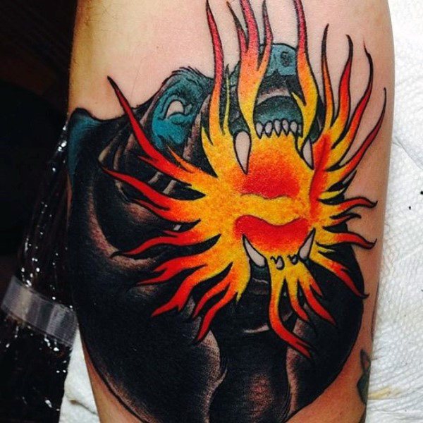 tatuaggio fiamma di fuoco 41