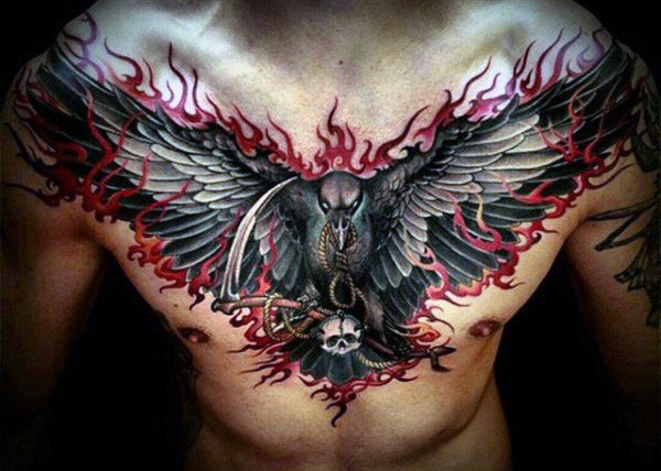 tatuaggio fiamma di fuoco 57