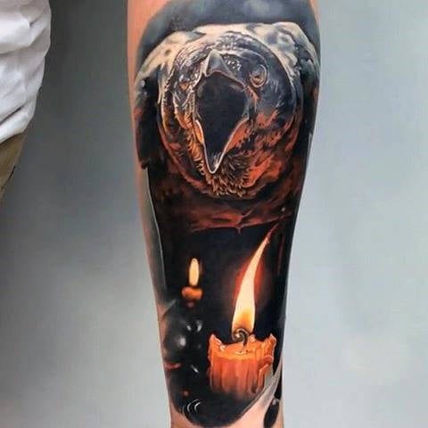 tatuaggio fiamma di fuoco 73