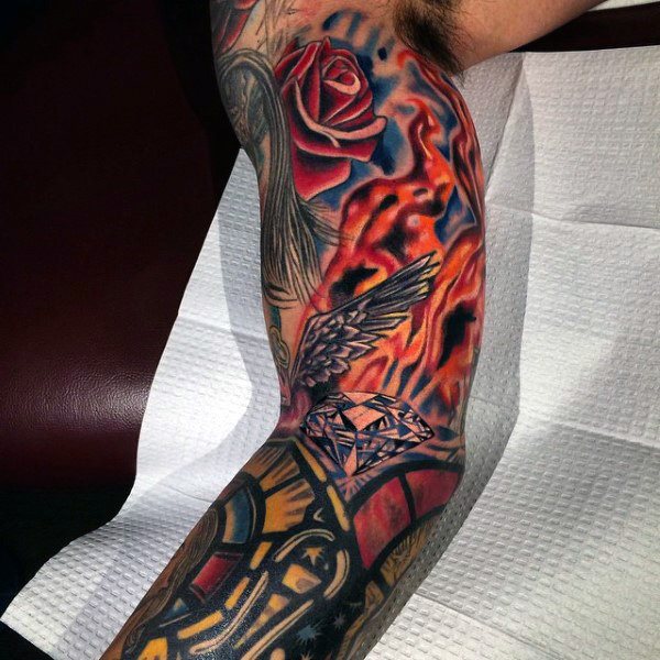 tatuaggio fiamma di fuoco 79