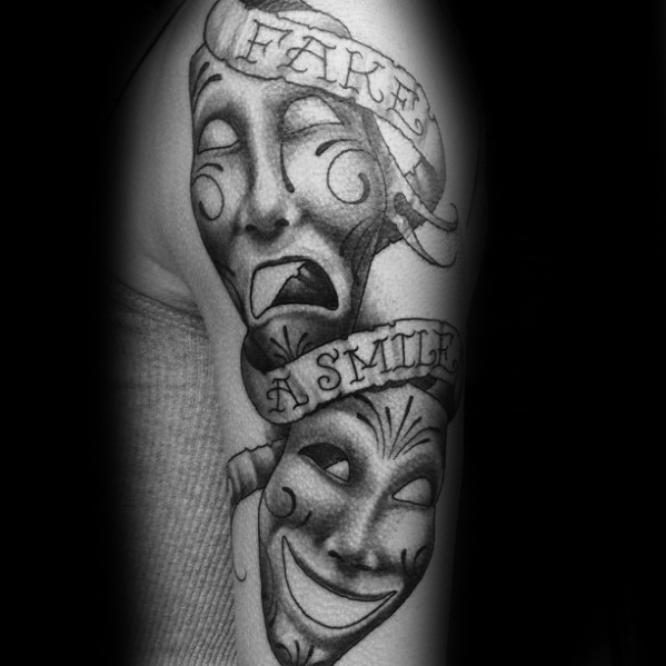 tatuaggio maschera teatro 45