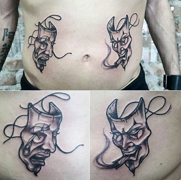 tatuaggio maschera teatro 57