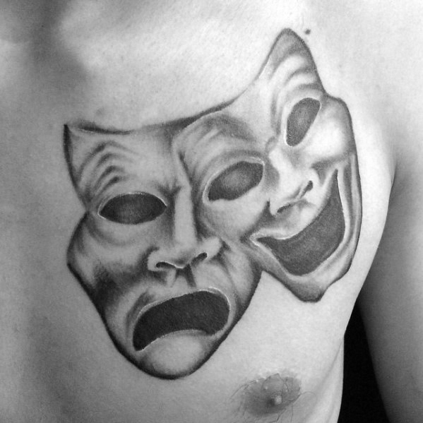 tatuaggio maschera teatro 69