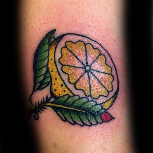 tatuaggio limone uomo 31