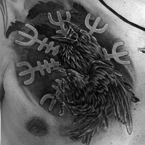 tatuaggio simbolo vichingo aegishjalm 07