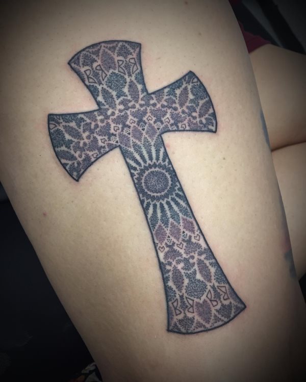 cross tattoo 254