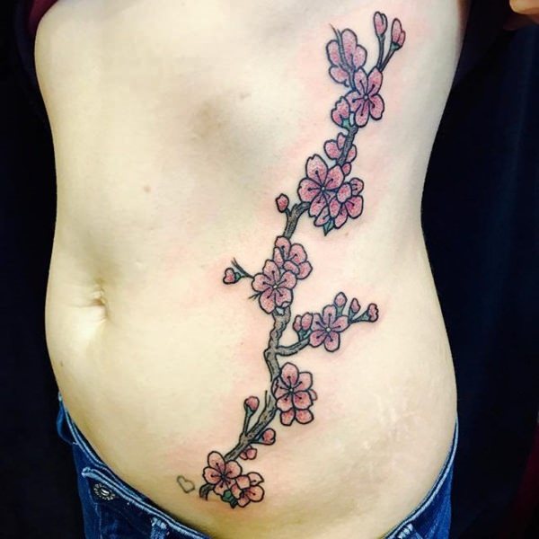 tatuaz kwiaty wisni 140