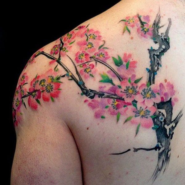 tatuaz kwiaty wisni 145