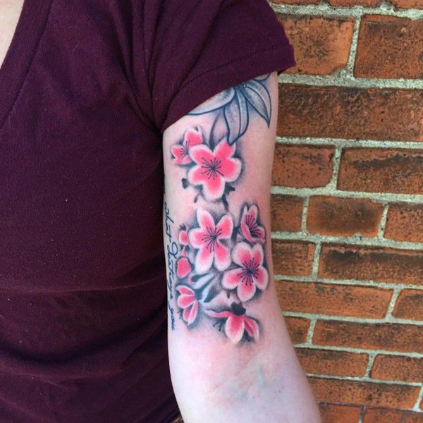 tatuaz kwiaty wisni 152