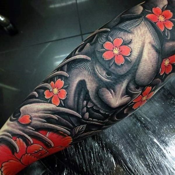 tatuaz kwiaty wisni 242
