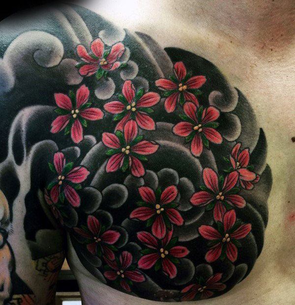 tatuaz kwiaty wisni 258