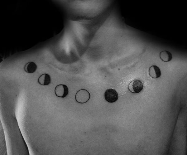 74 tatuaże z fazami Księżyca – znaczenia i wzory