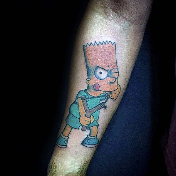 43 tatuaży z Bartem Simpsonem