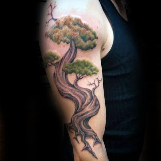 56 tatuaży z bonsai (ze znaczeniem)