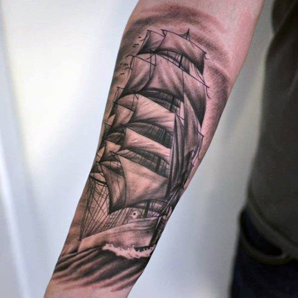 tatuaz statek 35
