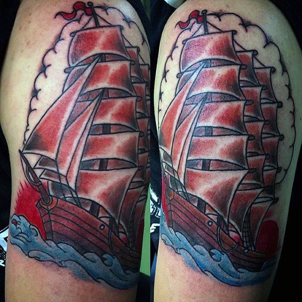 tatuaz statek 63