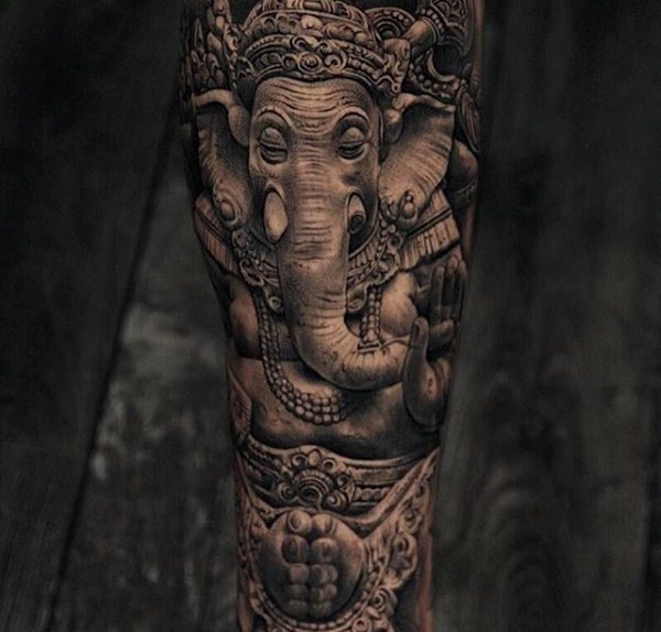 84 tatuaże z bogiem Ganeshą (wraz ze znaczeniem)