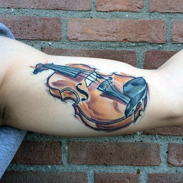 39 tatuaży ze skrzypcami (ze znaczeniem)